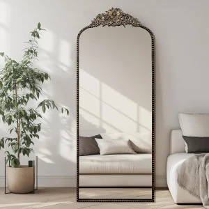 75x30” Baroque Style Vintage Full-Length Mirror