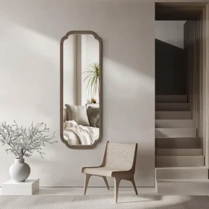 Full-Length Wall Mounted Rustic Wooden Frame Mirror